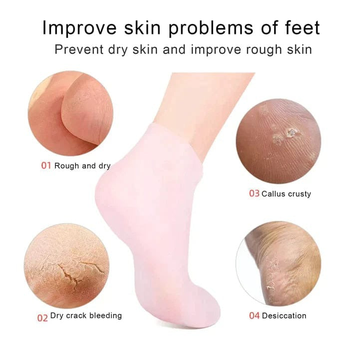 1 Pair Silicone Moisturizing Gel Foot Care Socks