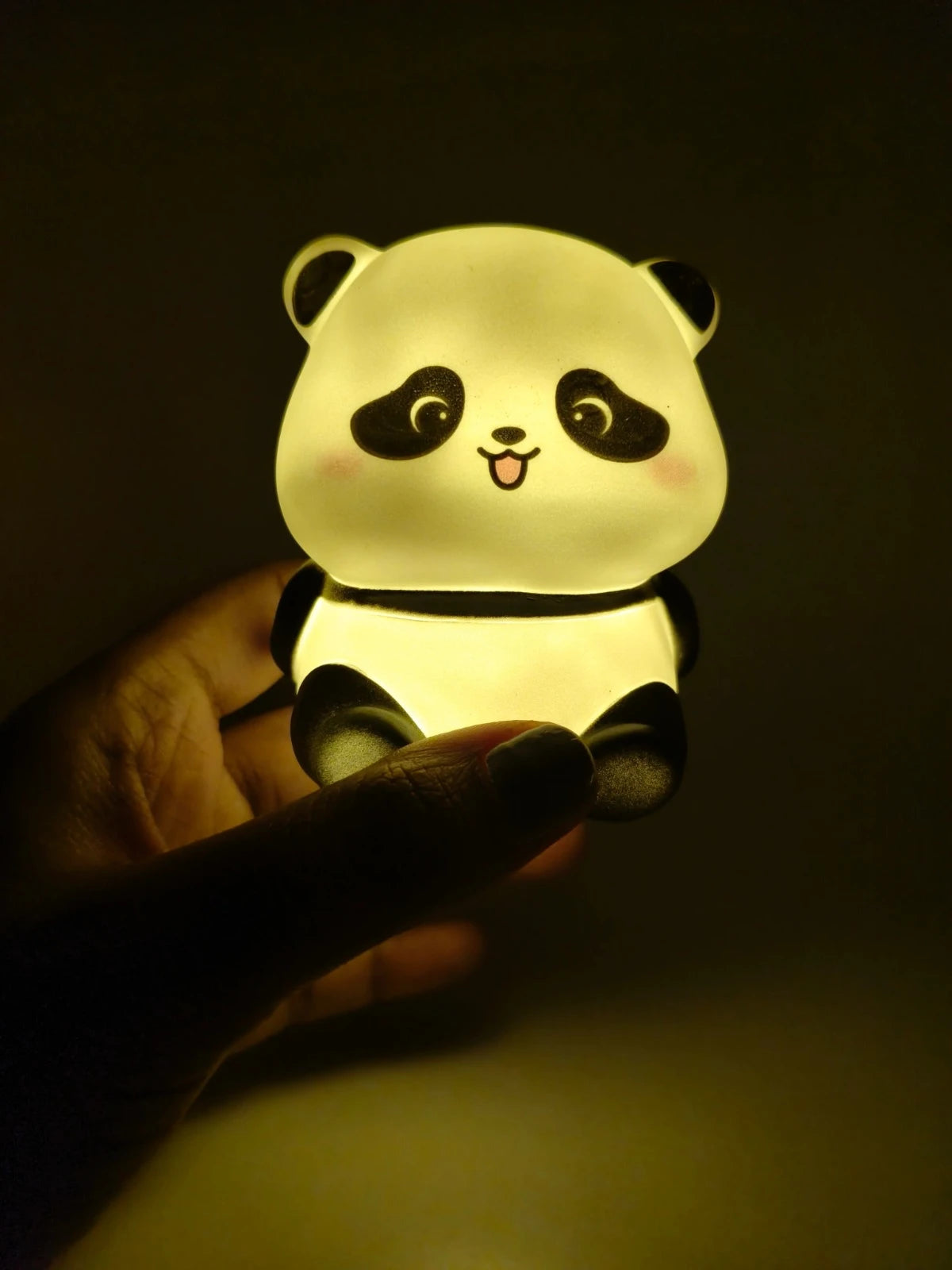 Cute Mini Panda LED Night Light Rechargeable Touch Lamp