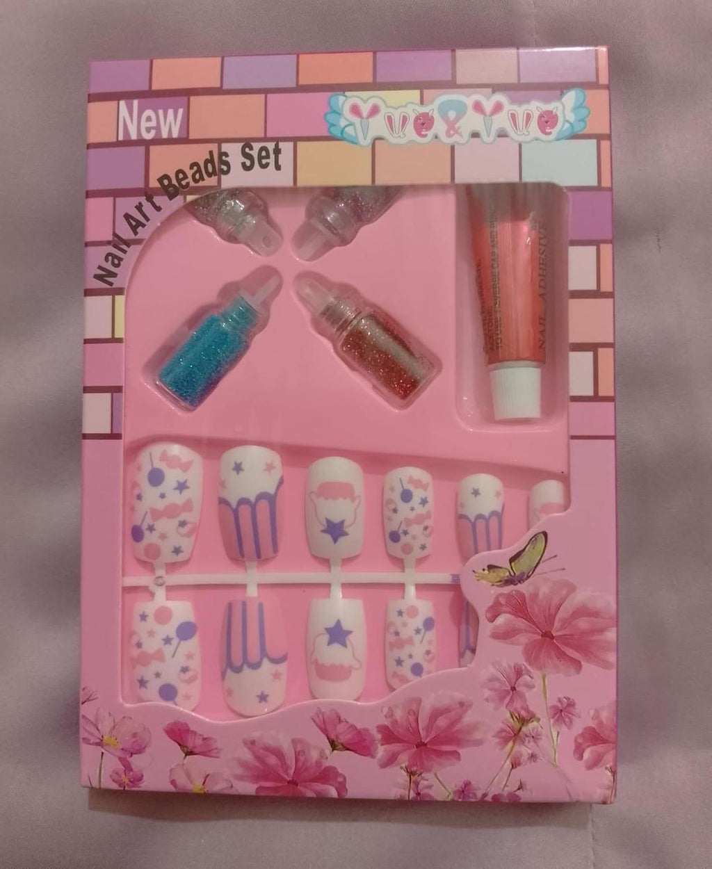 Kid's nail art beads set