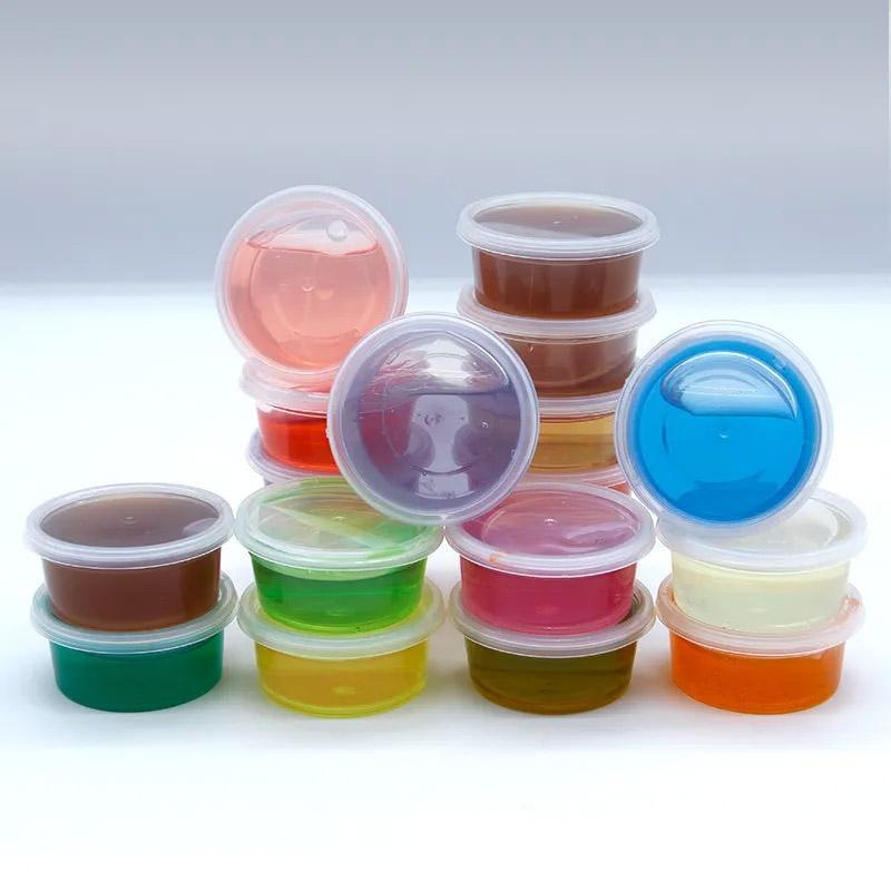 Pack of 12 magic crystal soft slime for kids