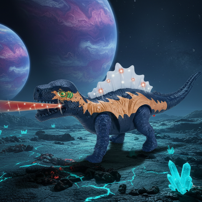 Dinosaur Toy Sets Walking With Light And Sound