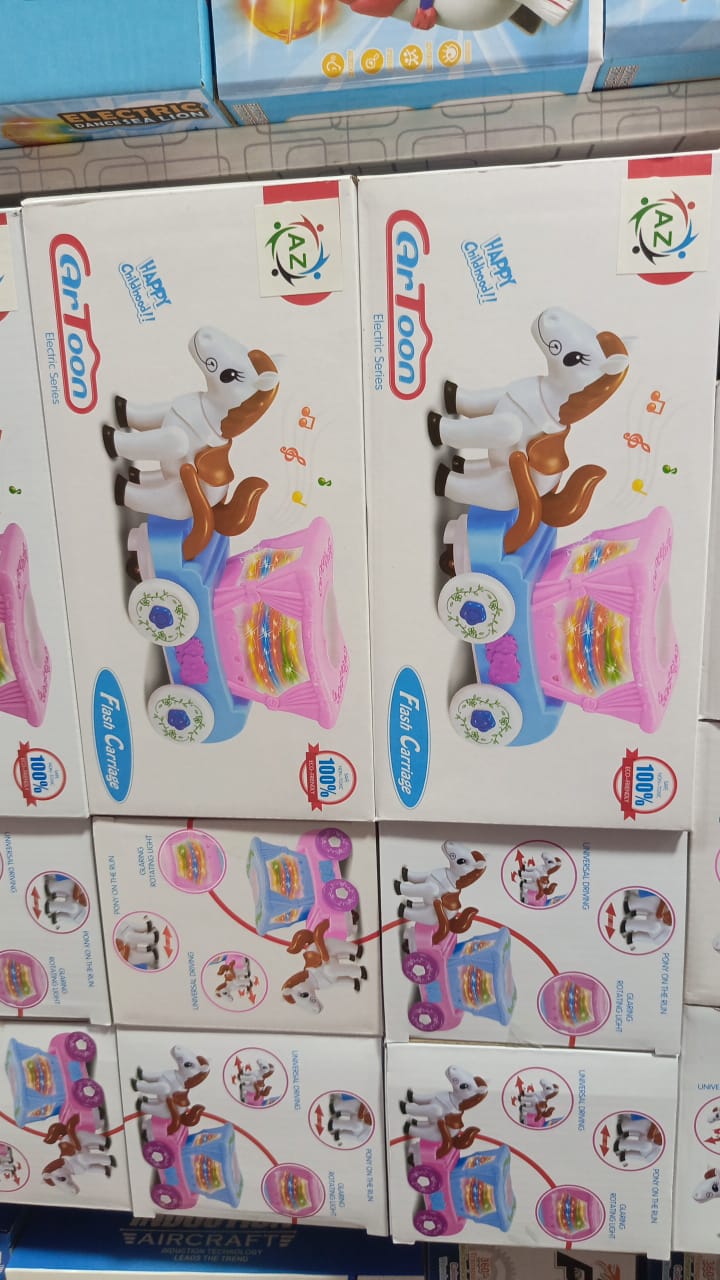 Cartoon Flash Carriage Musical Toy