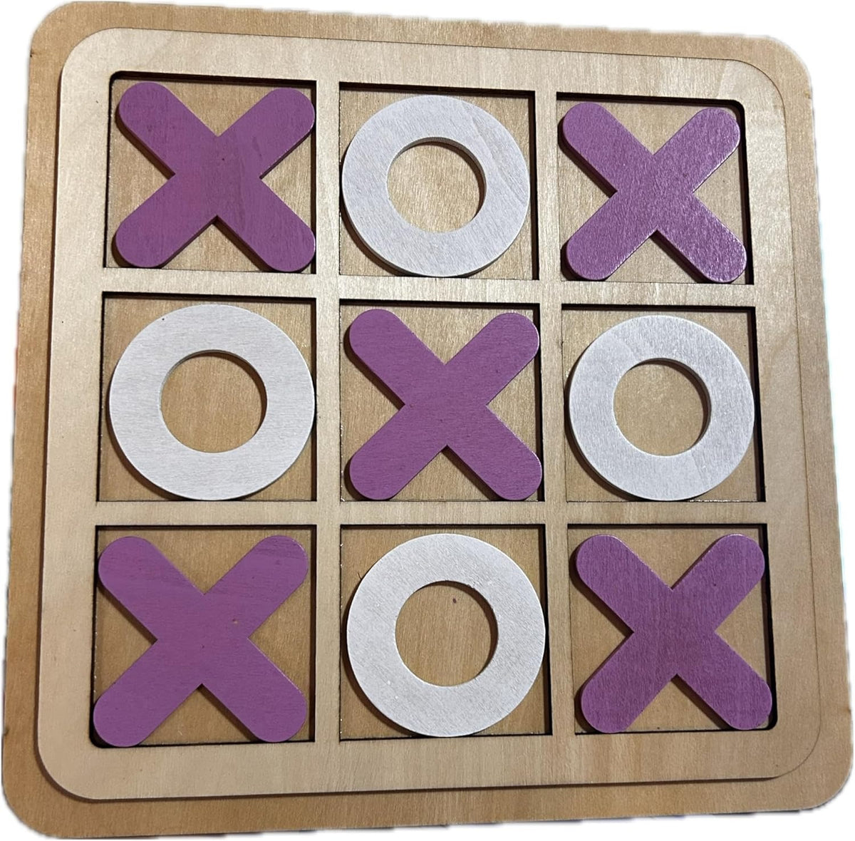 Wooden Tic-Tac-Toe Board Game