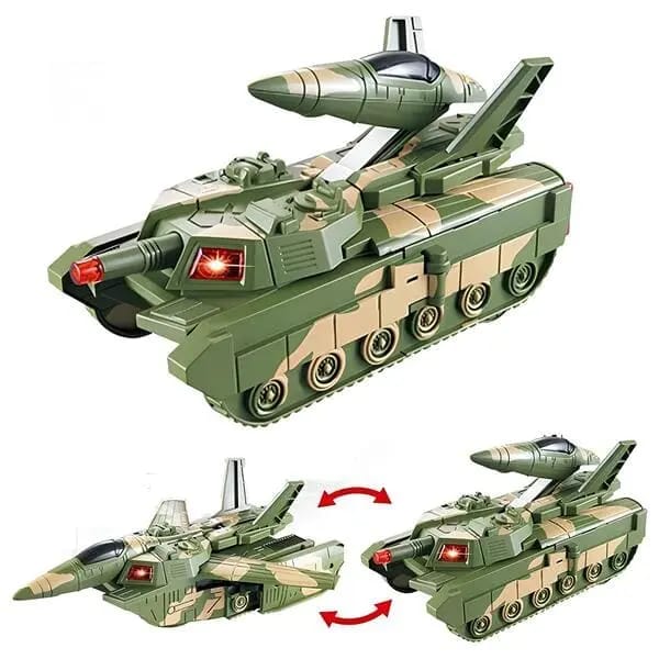 2‑in‑1 Military Aircraft & Tank Toy