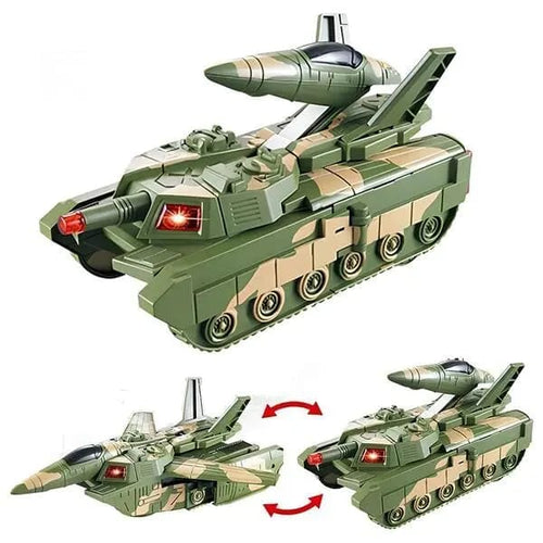 2‑in‑1 Military Aircraft & Tank Toy