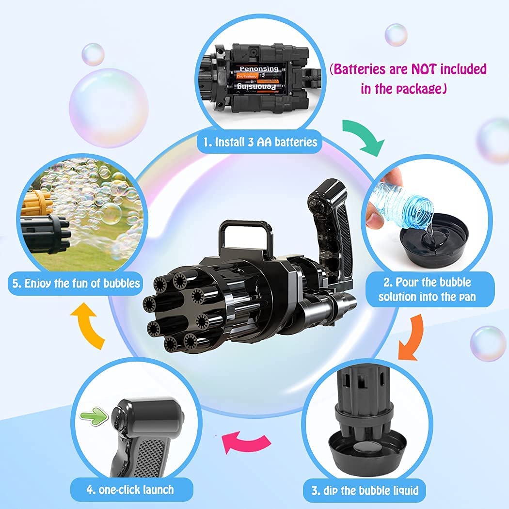 Electric Gatling Bubble Gun