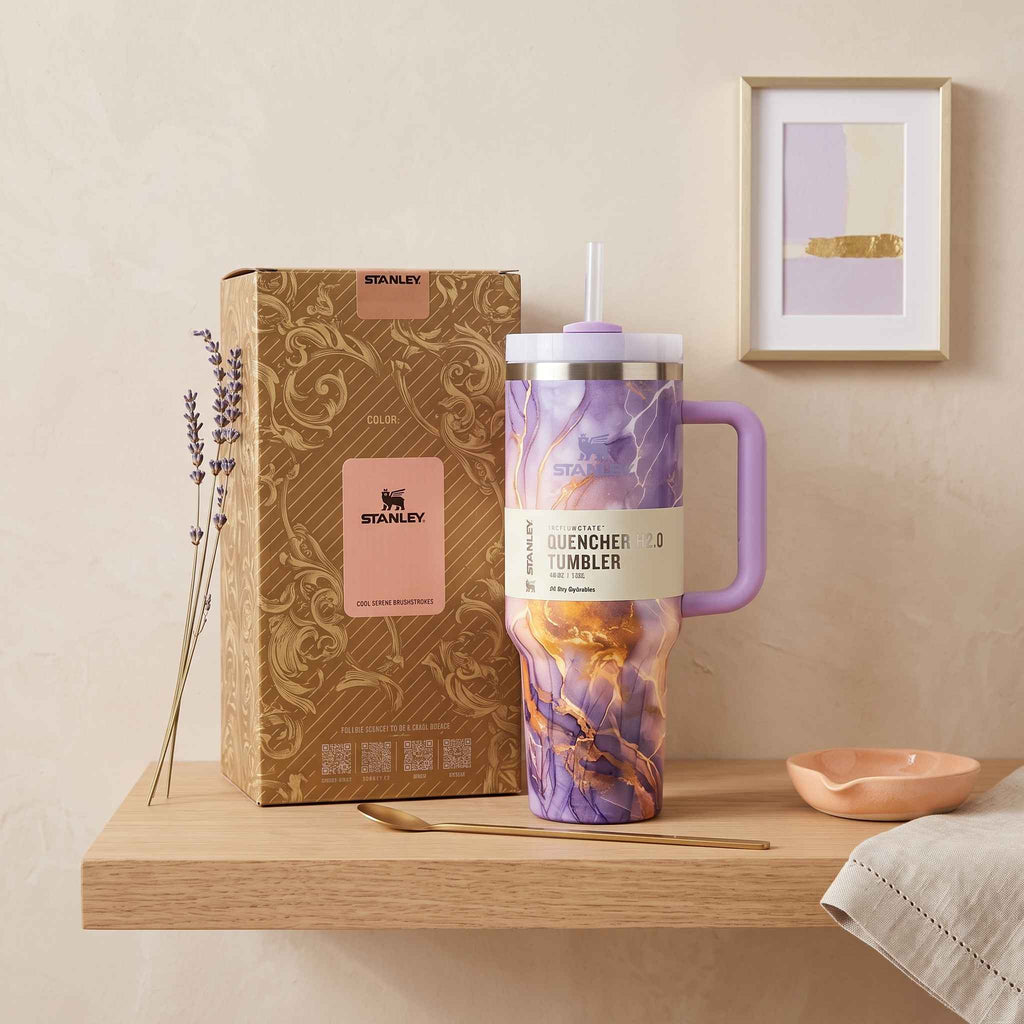 Stanley 40oz Peach Marble Premium Stainless Steel Tumbler - (1200ml)