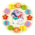 Wooden Learning Clock & Number Shape Sorting Toy