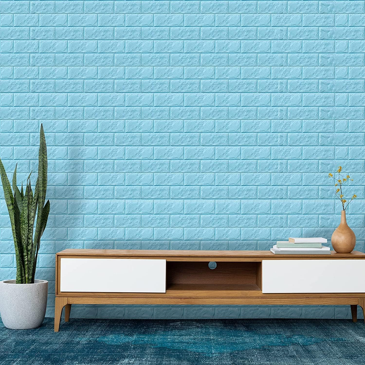 (1piece )3d Wall Stickers Faux Brick