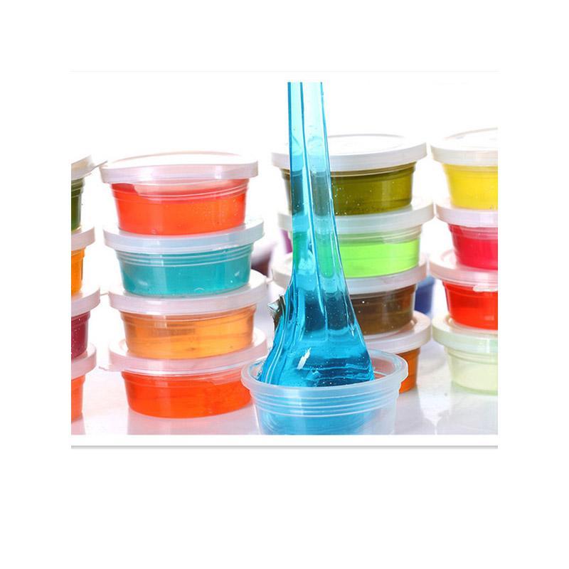 Pack of 12 magic crystal soft slime for kids