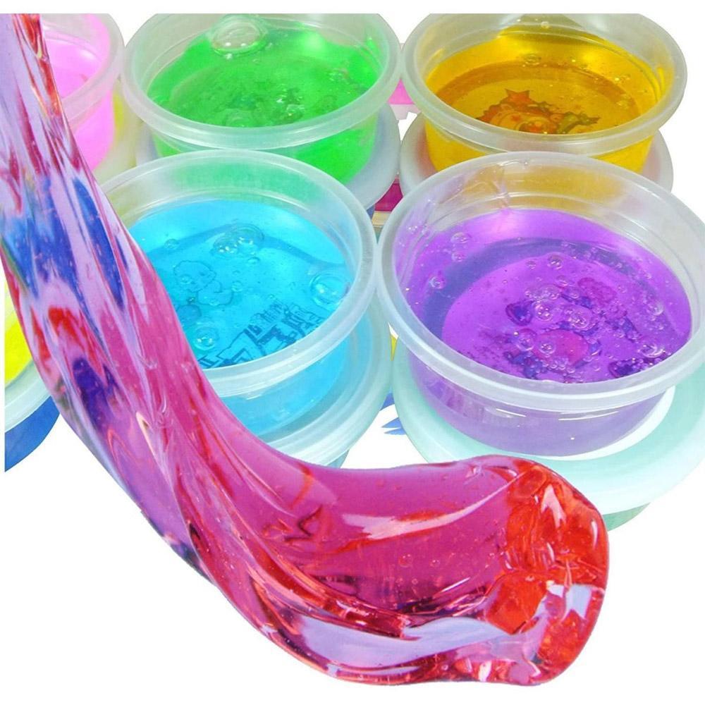 Pack of 12 magic crystal soft slime for kids