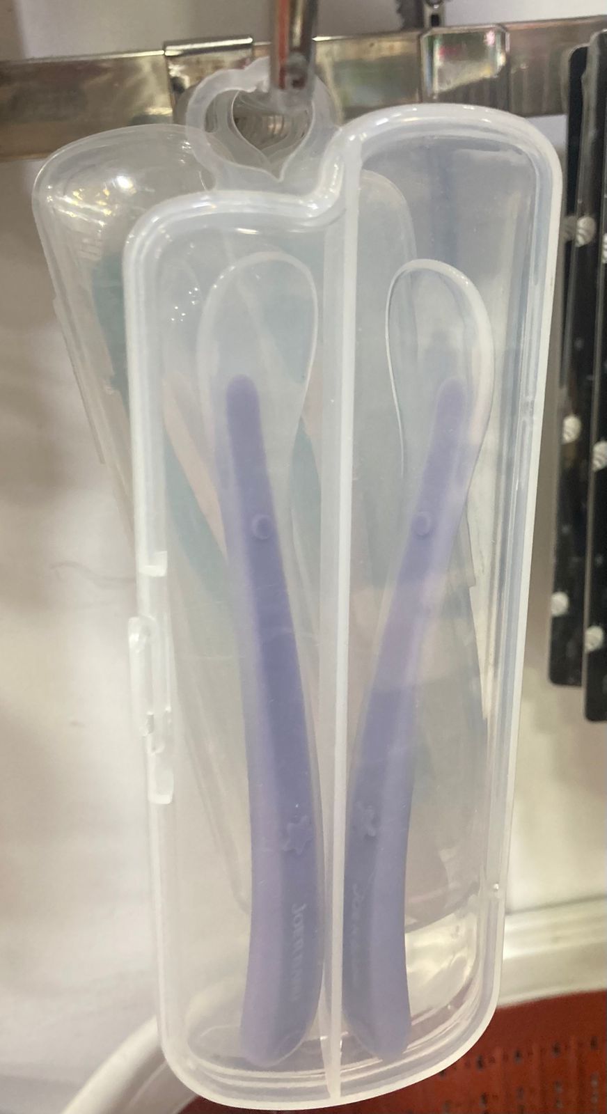 Baby Silicone Feeding Spoon & Fork Set with Hygienic Storage Box
